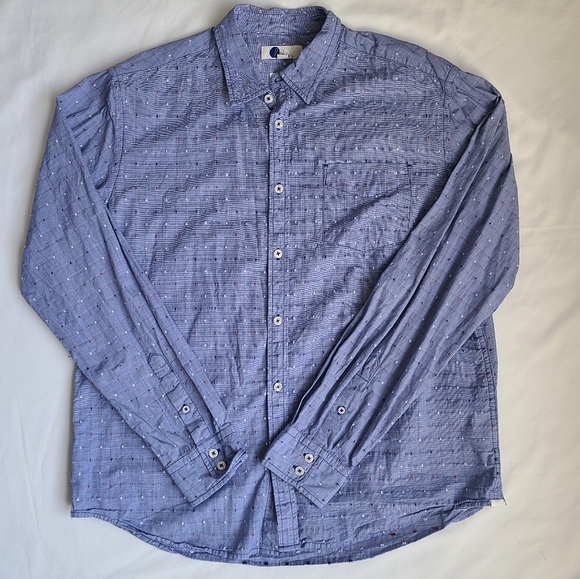 SALE!! Boden Blue Embroiderd Regular Fit Button Down Shirt - Picture 1 of 4